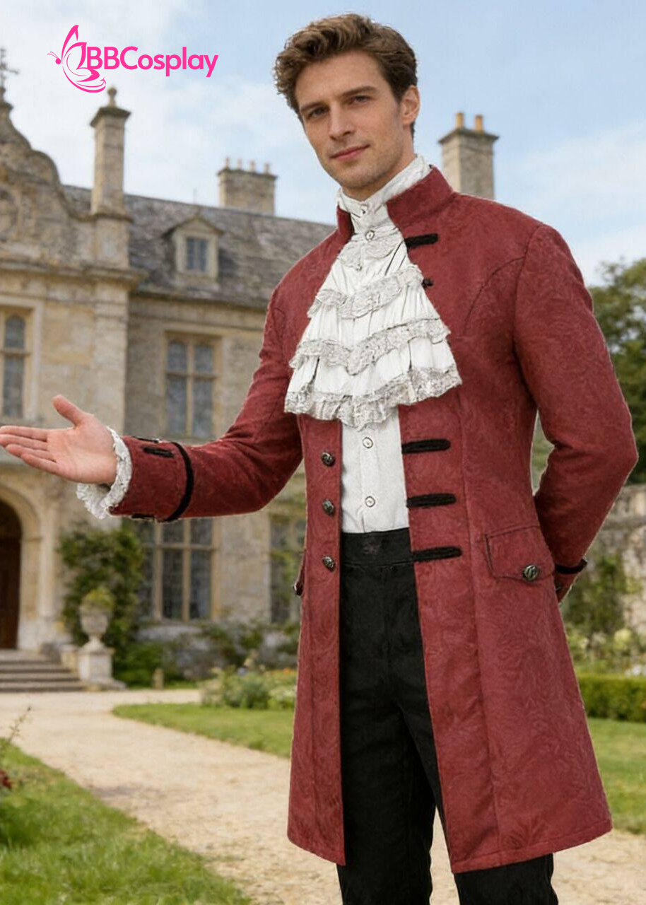 Vest Nam Châu Âu Napoleon  - Đỏ Nâu