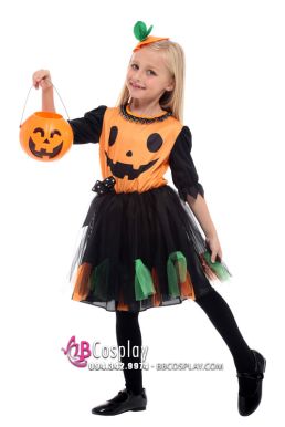 Trang Phục Bí Ngô Halloween Trẻ Em