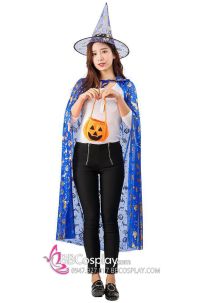 Áo Choàng Phù Thuỷ In Nhủ Kèm Nón