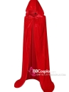 Áo Choàng Đỏ Nỉ Nhung Có Nón Dài - Màu Đỏ Tươi
