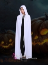 Áo Choàng Trắng Nhung Có Nón Dài Hallowen Costume