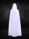 Áo Choàng Trắng Nhung Có Nón Dài Hallowen Costume