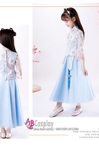 Hỉ Phục Bé Gái Xanh Pastel