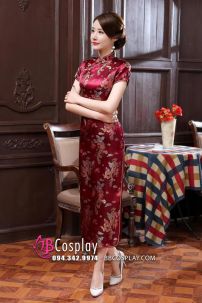 Áo Sẫm Quảng Châu Đỏ Đô Dài
