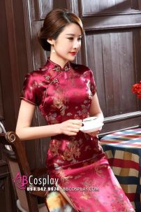 Áo Sẫm Quảng Châu Đỏ Đô Dài