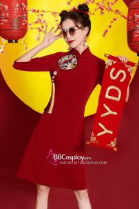 Sườn Xám Cách Tân Hồng Minh Châu 2023