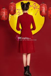 Sườn Xám Cách Tân Hồng Minh Châu 2023