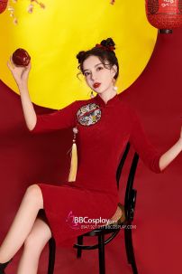 Sườn Xám Cách Tân Hồng Minh Châu 2023