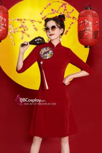 Sườn Xám Cách Tân Hồng Minh Châu 2023