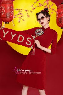 Sườn Xám Cách Tân Hồng Minh Châu 2023