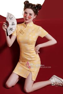 Sườn Xám Vàng Cam Ngọt Ngào