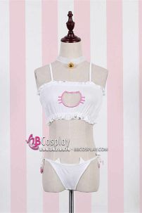 Bikini Cosplay Mèo Trắng Sexy