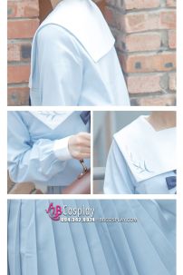 Bộ Nữ Sinh Xanh Sữa Tay Dài