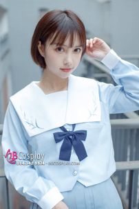 Bộ Nữ Sinh Xanh Sữa Tay Dài