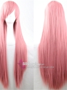 Tóc Giả Màu Hồng Dài Mái Xéo