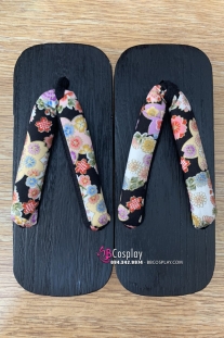 Guốc Gỗ Nhật Cho Nữ Quai Đen