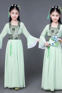 Đồ Cổ Trang Tiểu Hồng Thiên Nữ Bé Gái Tiểu Thanh