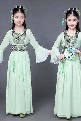 Trang Phục Cổ Trang Tiểu Hồng Thiên Nữ Bé Gái Tiểu Thanh