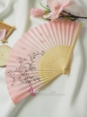 Uchiwa Quạt Vải Nhật Bản Hồng Hoa Đào