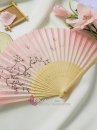 Uchiwa Quạt Vải Nhật Bản Hồng Hoa Đào