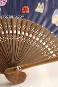 Uchiwa Quạt Vải Nhật Bản- Totoro Xanh Đậm