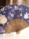 Uchiwa Quạt Vải Nhật Bản- Totoro Xanh Đậm