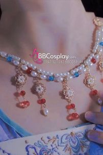 Vòng Cổ Đôn Hoàng Ngọc Trai Đỏ