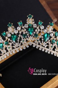 Vương Miện Đính Đá Xanh Jasmine