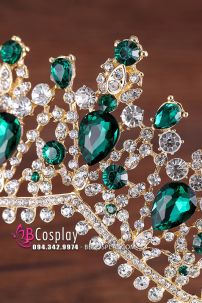 Vương Miện Đính Đá Xanh Jasmine