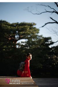Yukata Chuẩn Nhật Đỏ (Kimono Mùa Hè Rực Rỡ)