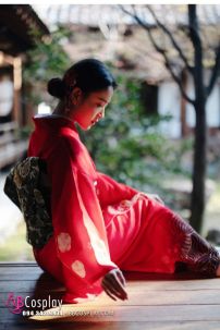 Yukata Chuẩn Nhật Đỏ (Kimono Mùa Hè Rực Rỡ)
