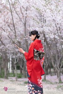 Yukata Chuẩn Nhật Đỏ (Kimono Mùa Hè Rực Rỡ)