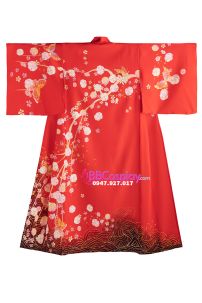 Yukata Chuẩn Nhật Đỏ (Kimono Mùa Hè Rực Rỡ)