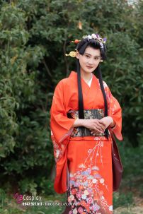 Yukata Chuẩn Nhật Đỏ (Kimono Mùa Hè Rực Rỡ)
