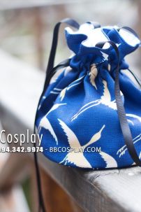 Yukata Chuẩn Nhật Xanh Đàn Hạc Bay