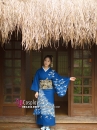 Yukata Chuẩn Nhật Xanh Đàn Hạc Bay