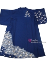 Yukata Chuẩn Nhật Xanh Đàn Hạc Bay