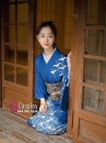 Yukata Chuẩn Nhật Xanh Đàn Hạc Bay