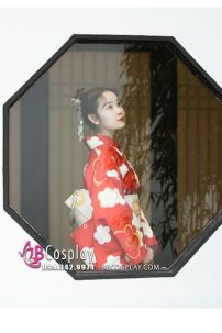 Yukata Đỏ Chuẩn Nhật Mùa Hè Rực Rỡ