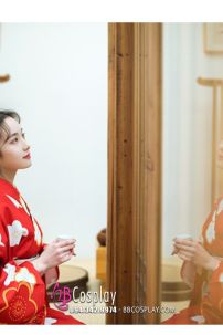 Yukata Đỏ Chuẩn Nhật Mùa Hè Rực Rỡ