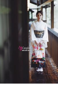 Yukata Trắng Chuẩn Nhật