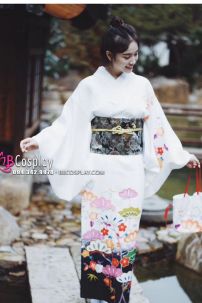 Yukata Trắng Chuẩn Nhật