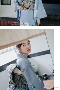 Yukata Chuẩn Nhật Tone Xanh Nhẹ Nhàng