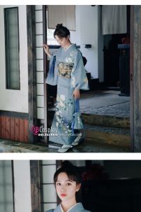 Yukata Chuẩn Nhật Tone Xanh Nhẹ Nhàng