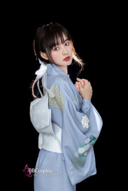 Yukata Chuẩn Nhật Tone Xanh Nhẹ Nhàng