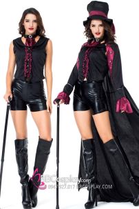 Trang Phục Nữ Bá Tước Ma Cà Rồng Đỏ Đen