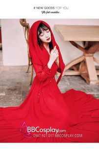 Bộ Noel Phố Vintage Khăn Đỏ