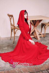 Bộ Noel Phố Vintage Khăn Đỏ