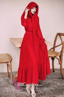 Bộ Noel Phố Vintage Khăn Đỏ