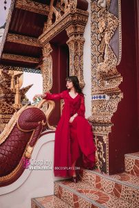 Đầm Nữ Maxi Lụa Tầng Có Khoác Phong Cách Thảo Nguyên